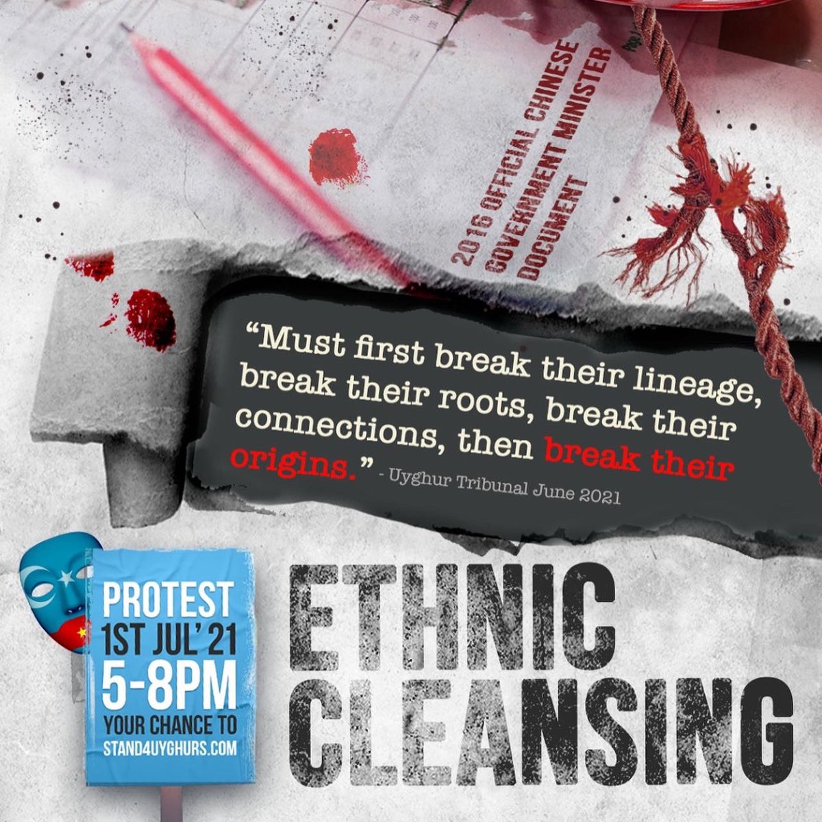 Moazzam_Begg's tweet photo. #EthnicCleansing #rape #internment #religiouspersecution #childseparation in #EastTurkestan #China Join us this Thursday 5pm outside the Chinese embassy in London in the #Stand4Uyghurs https://t.co/ZRVXJIa7ba