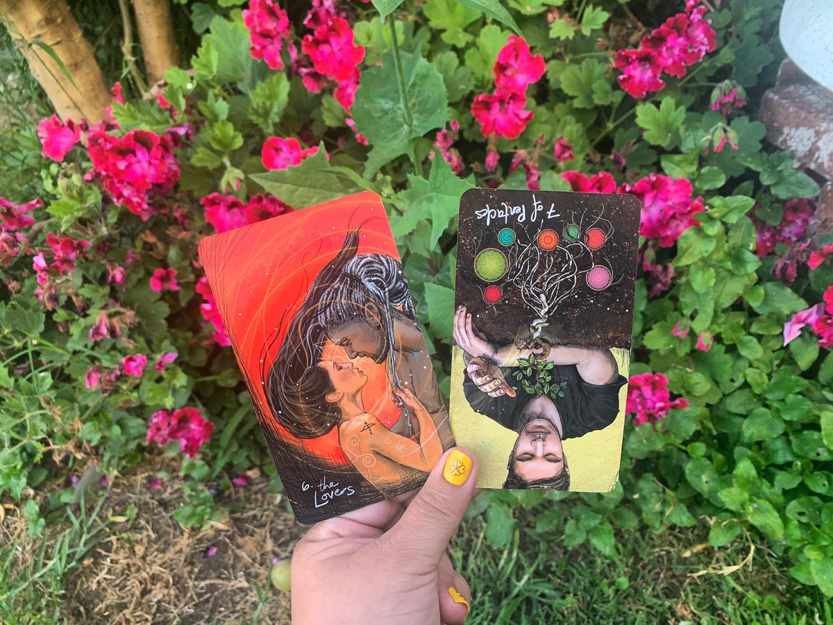 zen__tarot's tweet photo. ❤️‍🔥✨ ⁣The Lovers + 7 of Pentacles Rx⁣⁣ — Don’t confuse fantasy with reality. Not everything needs to be rushed, trust the process and put in the work to develop loving and healthy relationships. https://t.co/rzIGE7CyqF