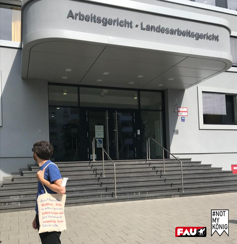 notmykoenig's tweet photo. Wir sind wieder da und wieder kämpfig um unsere Rechte zu fördern. Stichwort: Klagen klagen klagen. 💪

@FAUMuenchen #notmykoenig #buchhandlungwaltherkoenig #koenigbooks #waltherwenig #arbeitsgerichtmuenchen https://t.co/ItM9G1ubDm