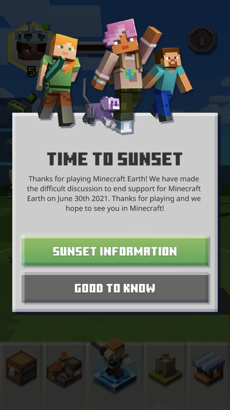 RIP Minecraft Earth