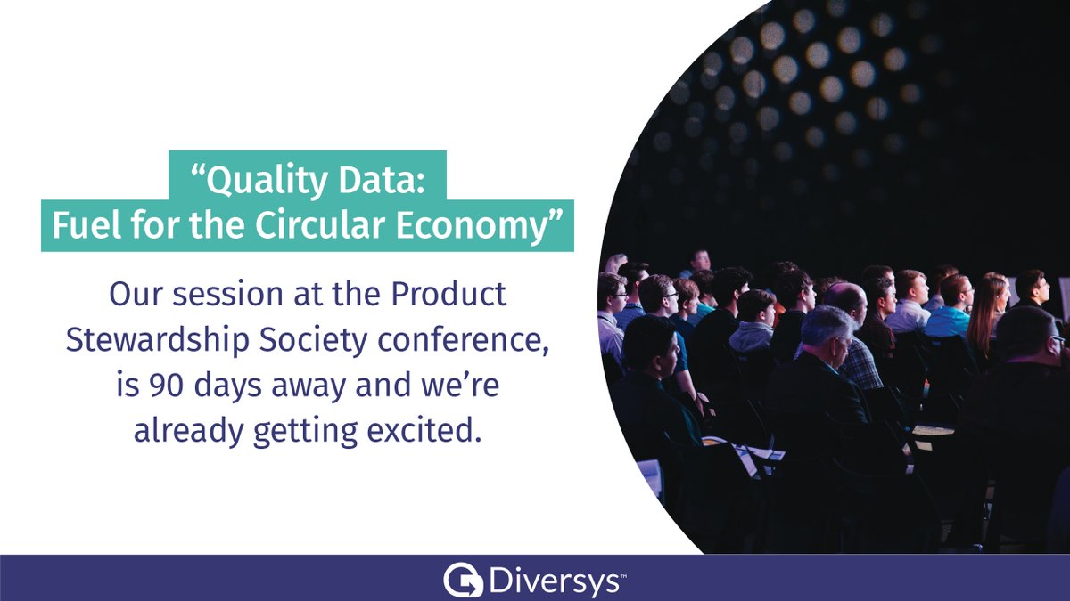 Our session at the @ProductStewards Society conference, 'Quality Data: Fuel for the Circular Economy', is 90 days away and we're already getting excited.

#recyclingconference #PSX2021 #circulareconomy #producerresponsibility #sustainabilitymatters