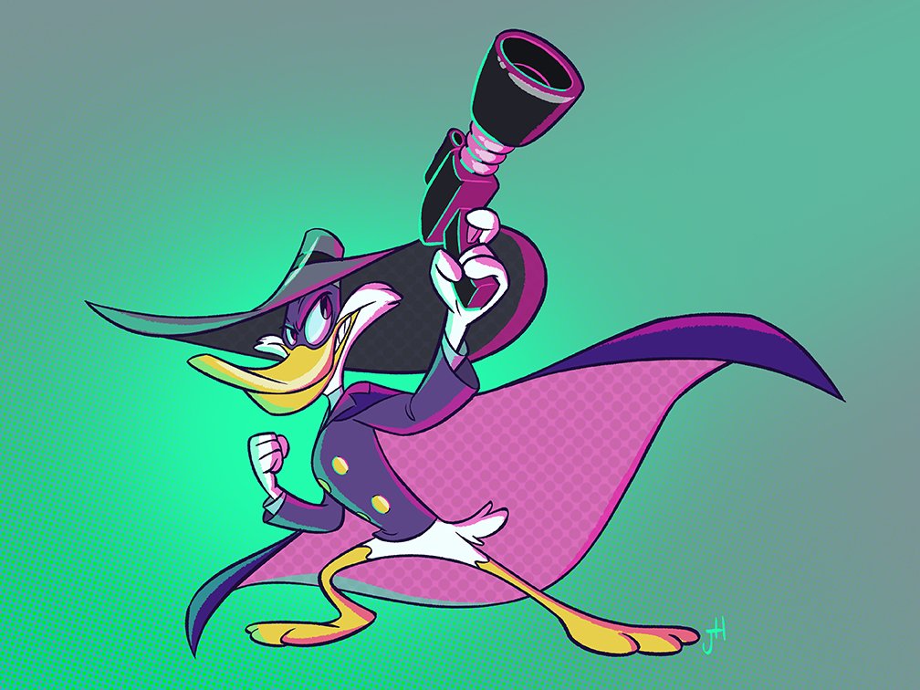 Mutantkitten's tweet photo. This guy! 💜  Just for funzies 😀
.
.
#darkwing #darkwingduck #duck #capedcrusader #disney #stcanard #cartoon #disneyafternoon #characterdesign #drawing #characterdesigner #gasgun #ambidexterous #tbt #fbf https://t.co/ysKZ6JPHfU