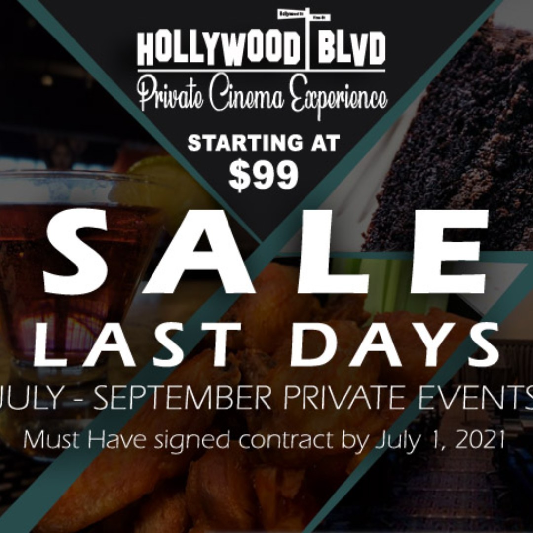 2 days left of Extremely low private theater rental prices. July, August & September events eligible but must be booked by 5pm July 1, 2021. Available for New Release films. Please email dana@hblvd.com for details. #supportlocal #special #chicago #woodridge #movietheater #share