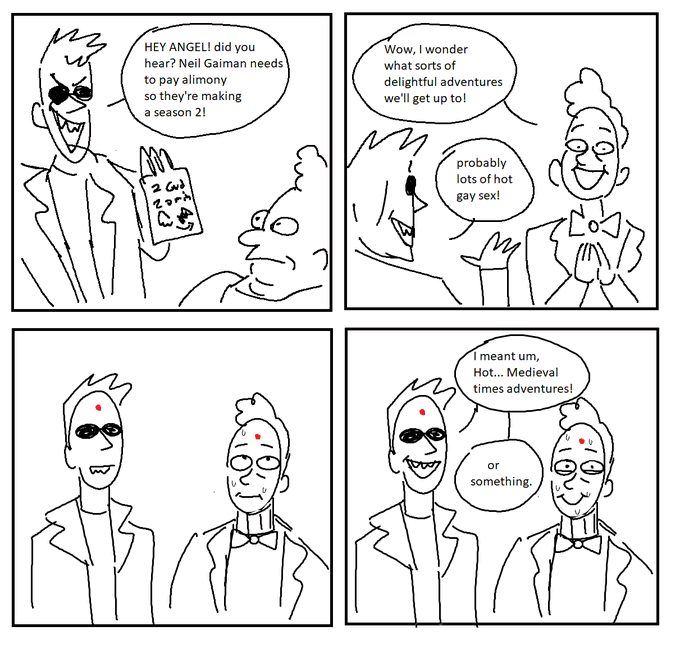 the return of good omens means the return of gud omins! 