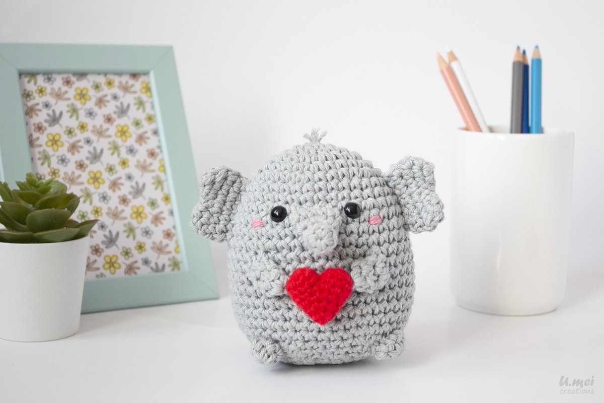 UmeiCreations's tweet photo. New addition to me Etsy Shop! #elephant #amigurumi #crochet 
 https://t.co/F6wXLILxwa https://t.co/jOcpcPolO1