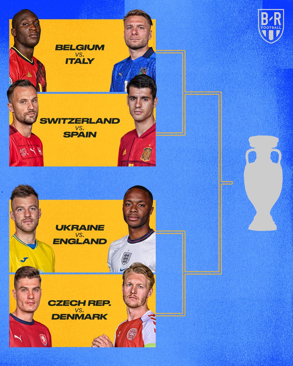 BleacherReport's tweet photo. #EURO2020 quarterfinals are set 🍿 @brfootball https://t.co/g1tdqGXuse