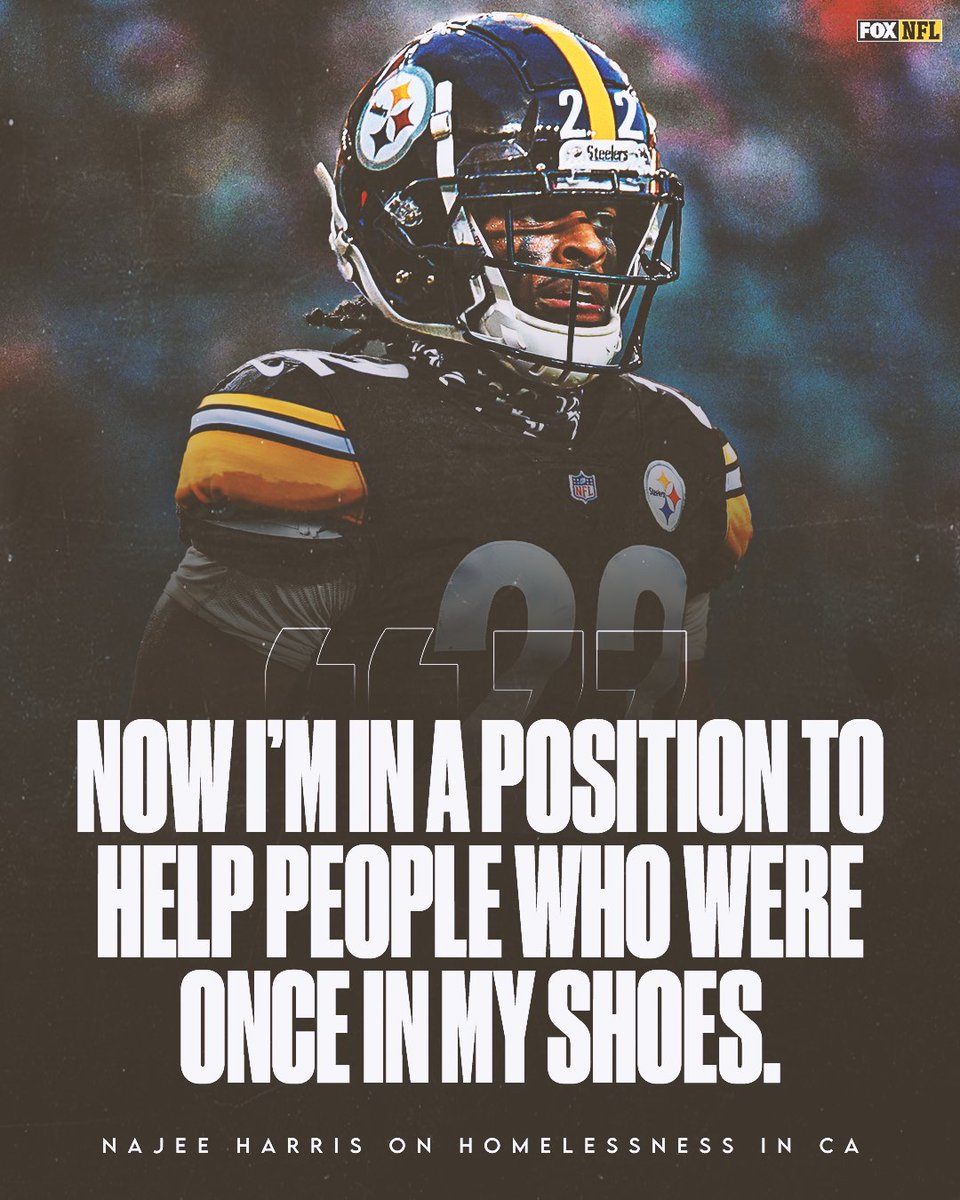 NFLonFOX's tweet photo. .@ohthatsNajee22 opened up about being homeless growing up, not knowing where he'd stay night to night.

Now that he's in the NFL, he is working to shed light on how serious hunger and homelessness is in California. 🙏🙏 https://t.co/eUJY45M9vp