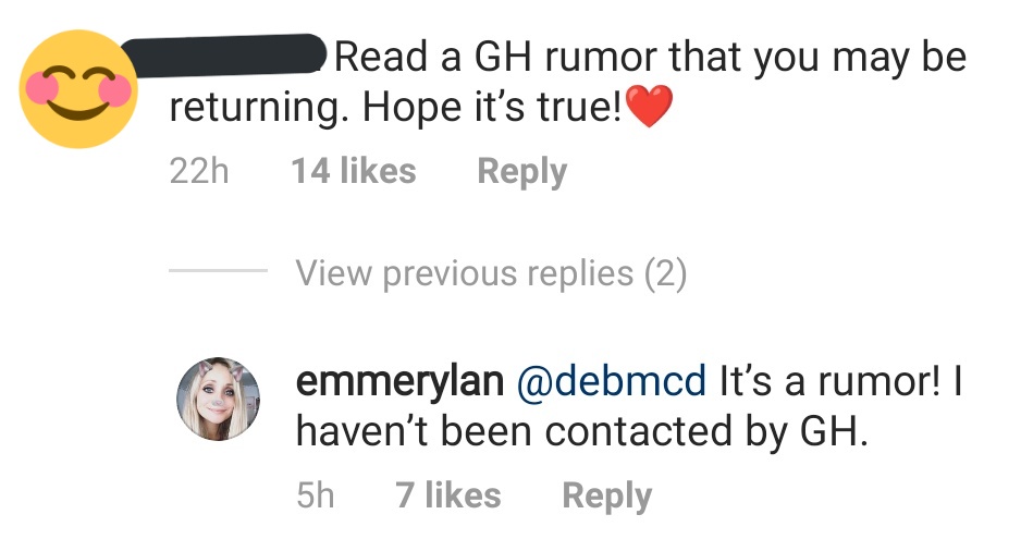 ALittleLiarPLL5's tweet photo. @s_magnan @cindy4419 @GeneralHospital @valentinifrank That's exactly how I felt last night, even though I wasn't letting myself get too excited, and that was the right call because I just checked Emme's last Insta post again and sadly it's just a rumor 😭💔 #EmmeIsLulu 
#BringBackEmmeRylan https://t.co/dE6LynJJGo