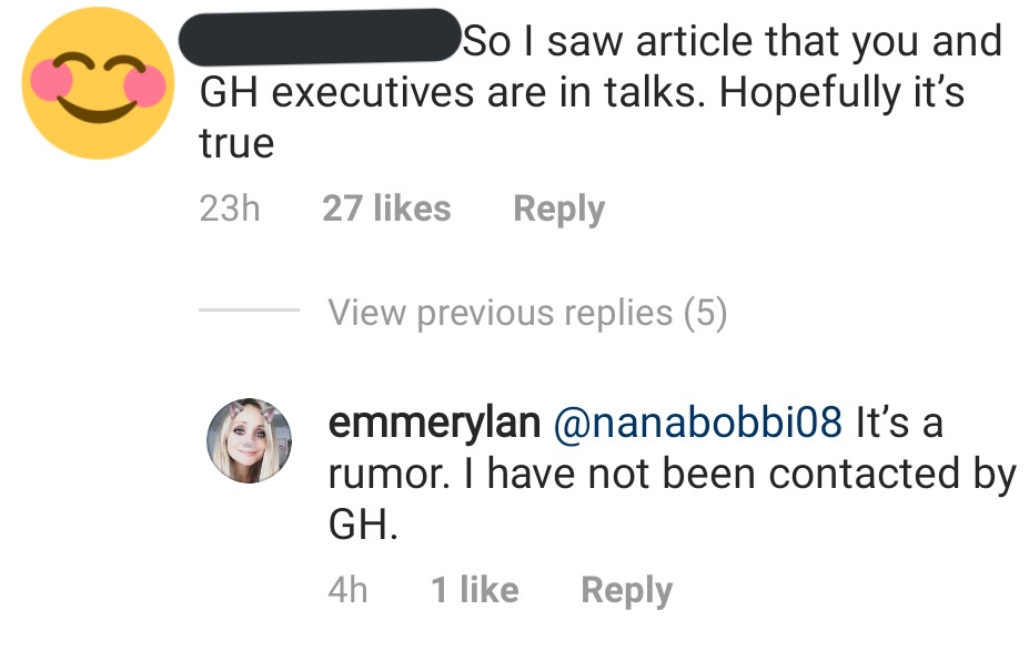 ALittleLiarPLL5's tweet photo. @s_magnan @cindy4419 @GeneralHospital @valentinifrank That's exactly how I felt last night, even though I wasn't letting myself get too excited, and that was the right call because I just checked Emme's last Insta post again and sadly it's just a rumor 😭💔 #EmmeIsLulu 
#BringBackEmmeRylan https://t.co/dE6LynJJGo