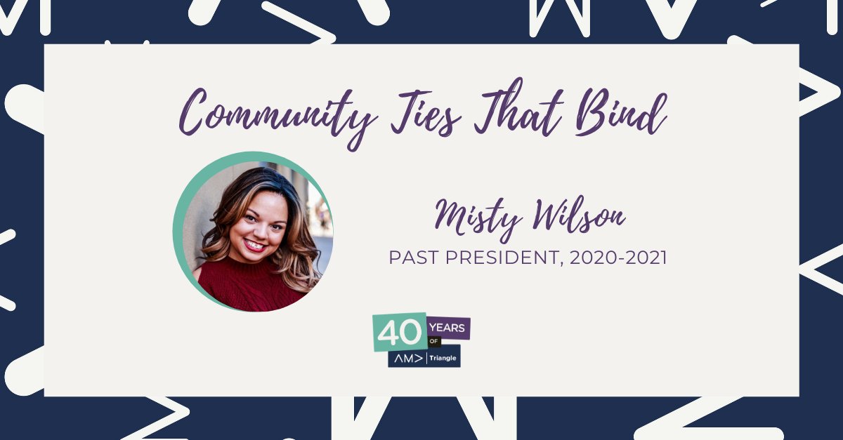 AMATriangle's tweet photo. #AMATriangle has been celebrating our 40th anniversary by recognizing our EPIC past presidents. A new program  year is starting July 1, so we can applaud our soon-to-be past prez, @MistyWilsonPR, for AMAzing leadership during a wild year! #UnleashTheMagic #GivingBack #community https://t.co/F3sqe1nw3f
