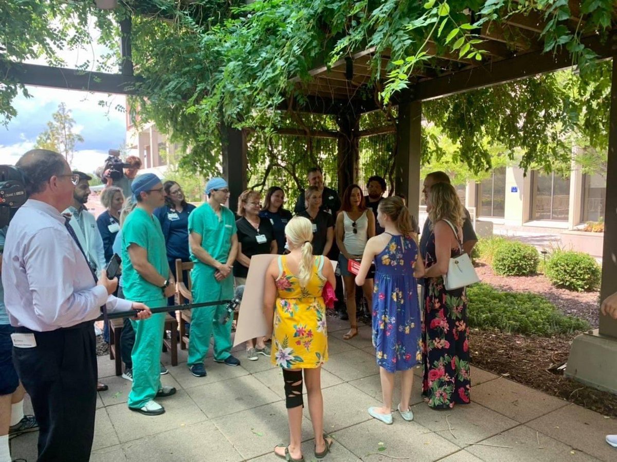 A heartfelt reunion 💙: Today, Kerri and her family were reunited with her <a href="/StLukesSTL/">St. Luke's Hospital</a> care team for the first time since the team saved her life in December 2020. Hear her and her family's story of how a case of COVID-19 uncovered a serious heart on <a href="/KMOV/">KMOV</a> and <a href="/ksdknews/">KSDK News</a> tonight!
