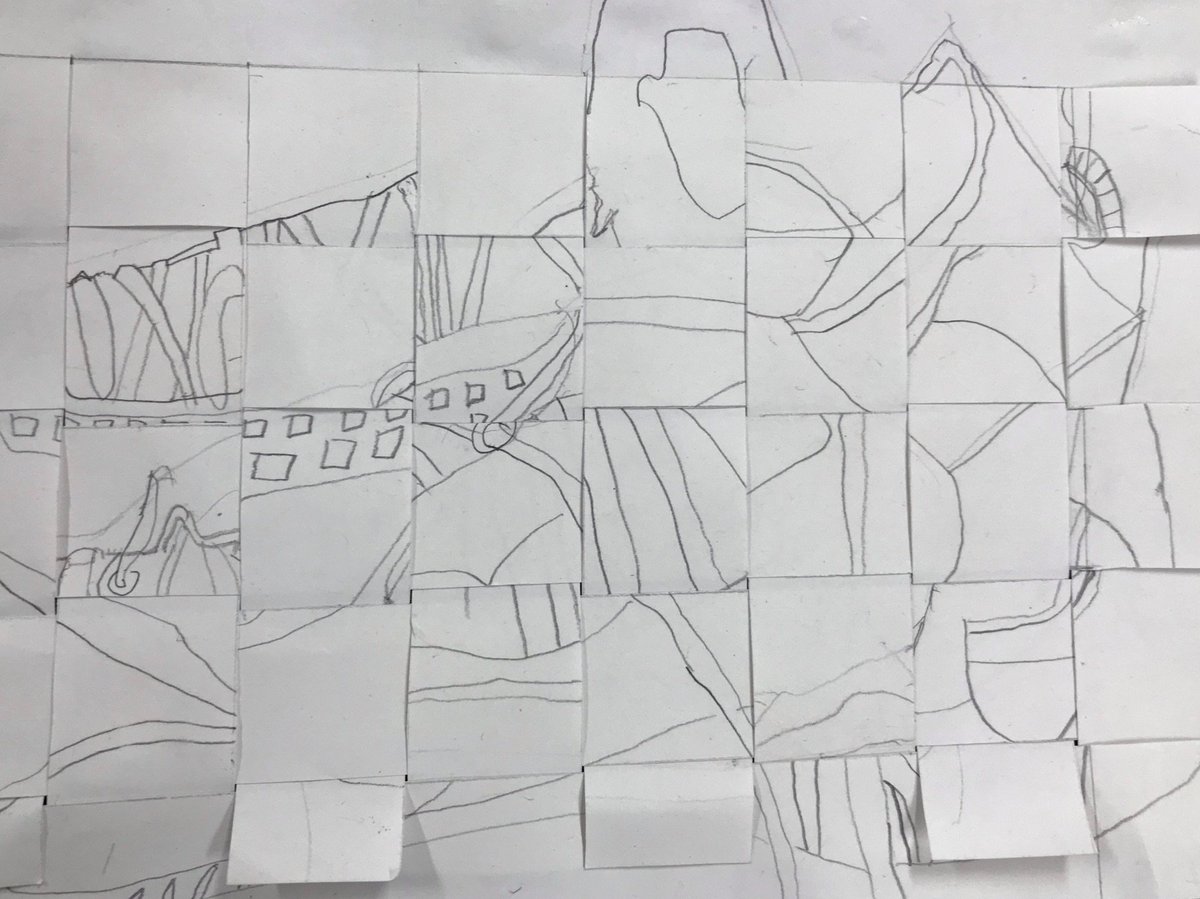 Amaia_Movie's tweet photo. Great delicacy and skill in these linear drawings woven together. Year 8 "Fragmentation" project. #Cubism #Fragmentation #LinearDrawing #Weaving #ChallonerArt https://t.co/uOSMiJRBn4