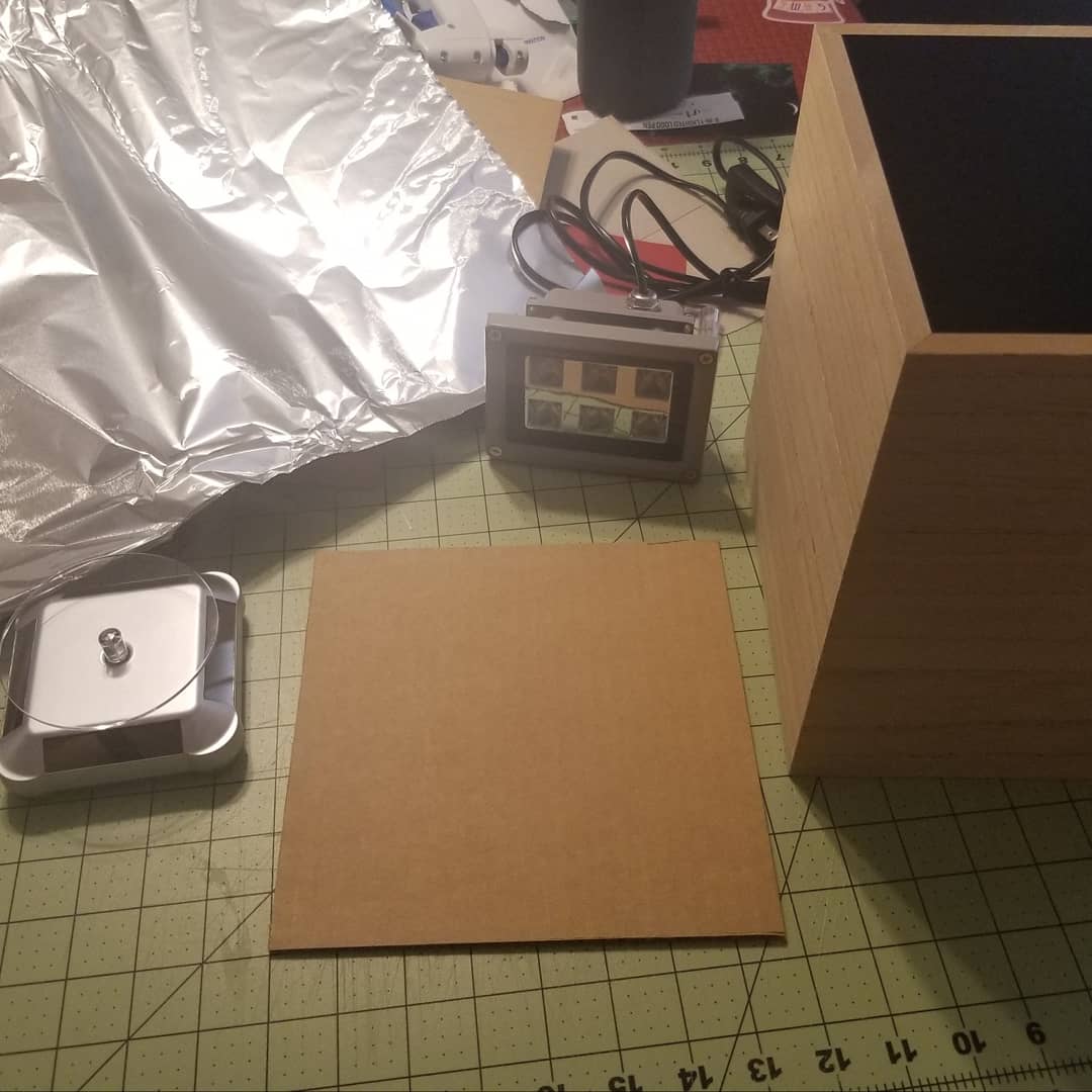 Mister_Matched's tweet photo. From inception to creation.  Its  #resin curing chamber for a #3dprinter https://t.co/6SPCUYpuVa