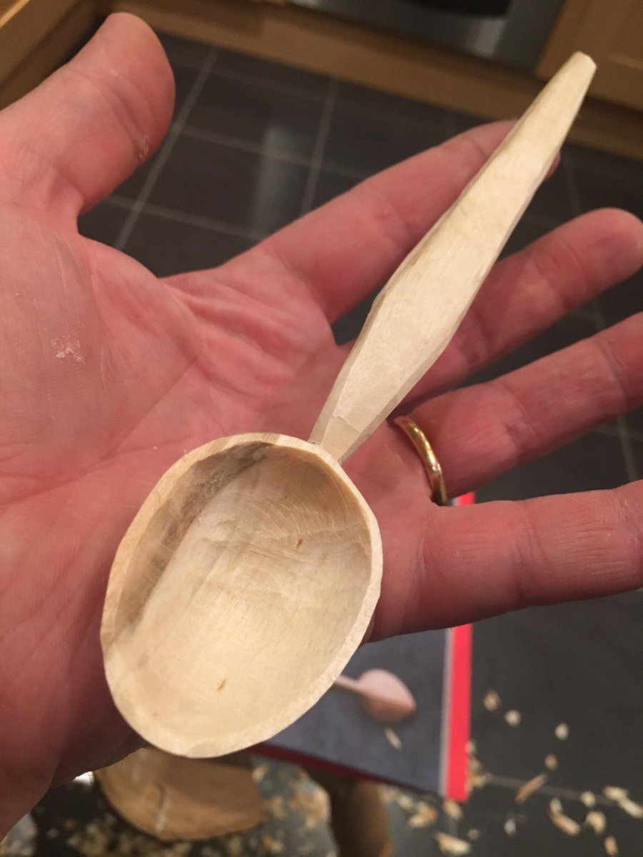 kerry_truman's tweet photo. I have noticed that each time I post a #spoonkitchen moment I lose a few followers.. maybe it’s the really poor photos I take of my excellent #spooncarving adventures.. haha.. whatever it is, I guess it’s not going anywhere soon whilst it chills my work brain.. #boringstuff 😆🙌 https://t.co/QByDZyupyO
