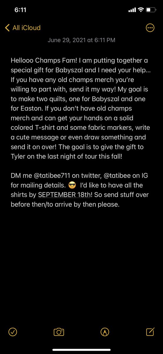 Yooo Champs Fam we got another super cute gift happening!! (tyszal if you see this pretend you didn’t) Feel free to ask any questions and get more info from tati! ❤️✨🍼