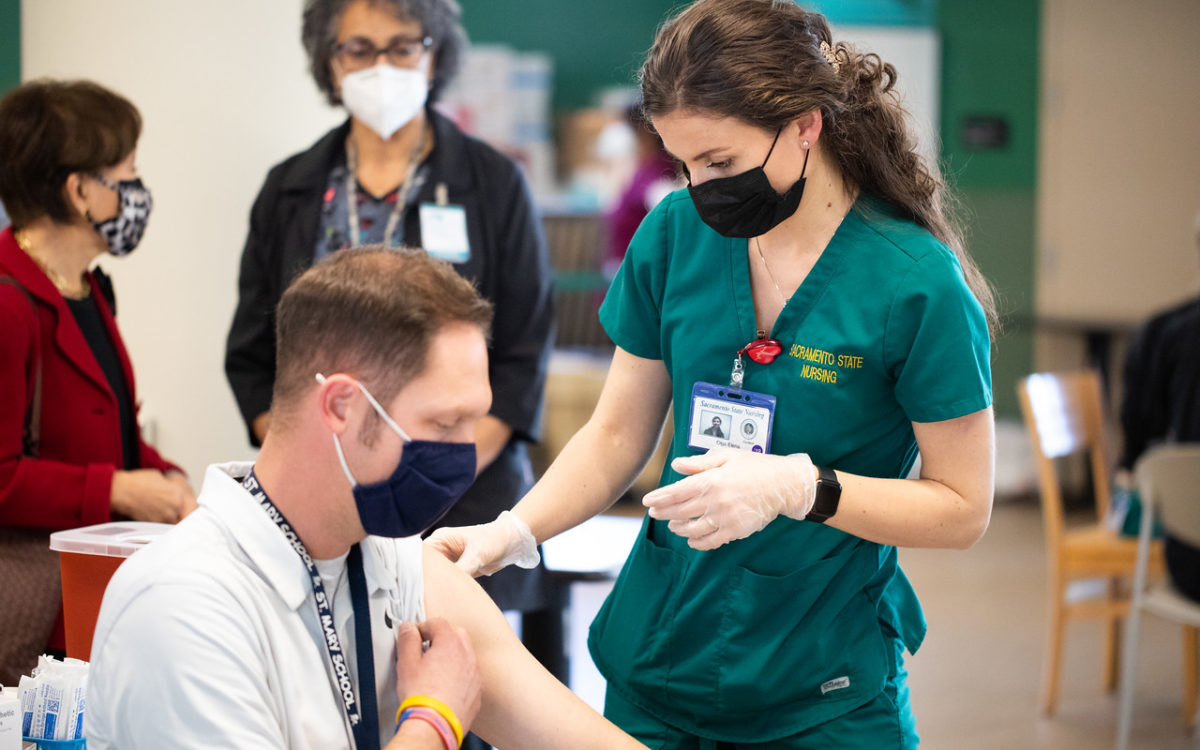 calstate's tweet photo. With the increasing spread of the Delta variant, it's more important than ever to get vaccinated against COVID-19. 

Visit https://t.co/6tCe7gKVjj for vaccine scheduling. 

#VaccinateAll58 https://t.co/jo9RZPBxyL