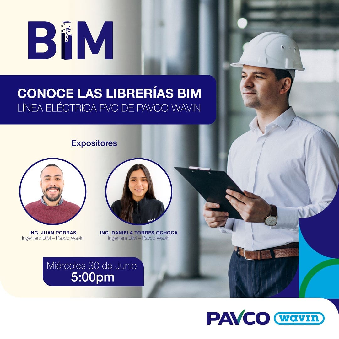 PavcoWavinPe's tweet photo. ¡Atención comunidad!
Los invitamos a participar de nuestro webinar certificado: "Librerías BIM Pavco Wavin: Línea Eléctrica PVC".
Fecha: Miércoles 30 de junio
Hora: 5:00 pm
Para poder registrarse solo deben ingresar sus datos a través del siguiente enlace: https://t.co/NzzdTj1Plp https://t.co/PXy2WrCa5U