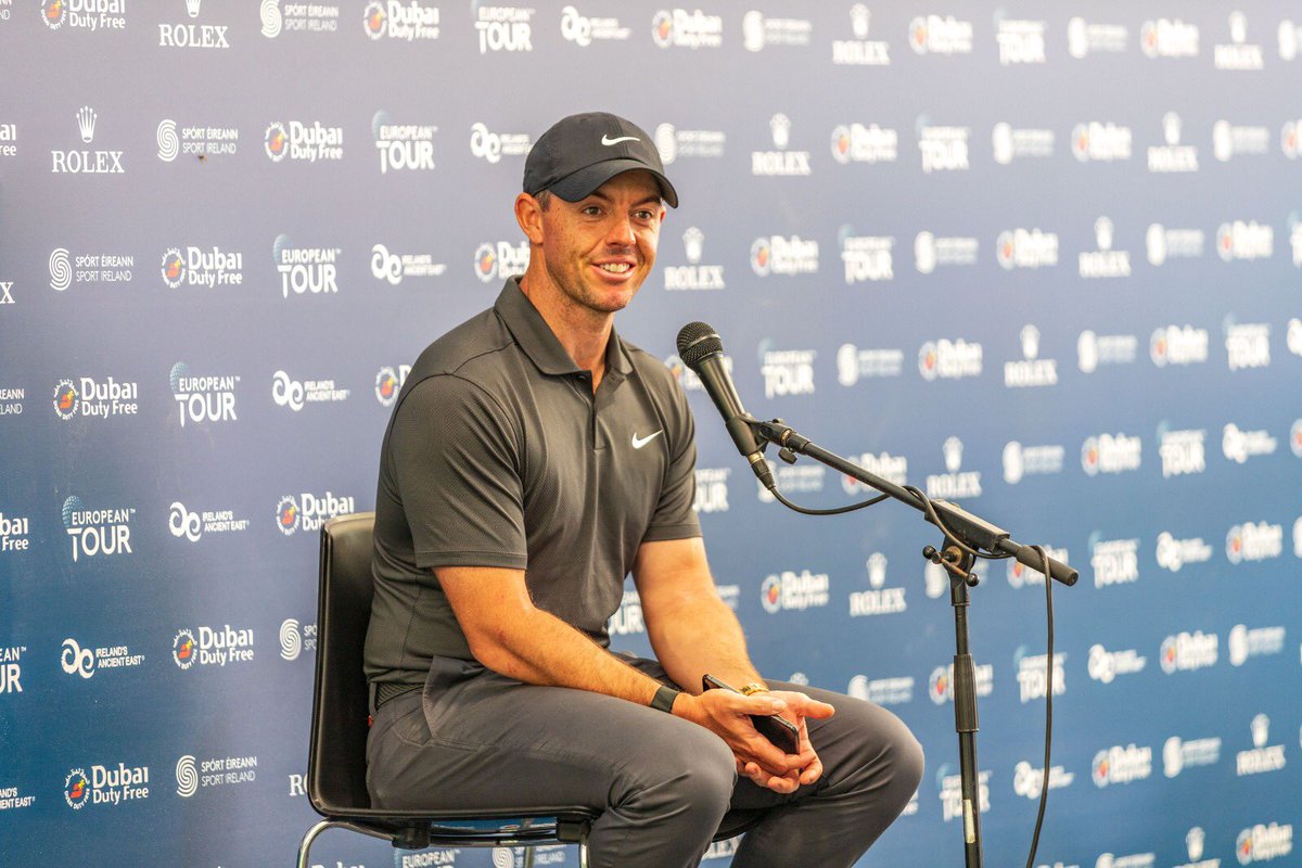 sossullivan's tweet photo. Wonderful start to @DDFIrishOpen week @mountjuliet when @McIlroyRory shared his past memories of the WGC in 2002 & 2004 with media today ⛳️☘️
#DDFIO #Mountjuliet #Golf #Ireland https://t.co/bLTWQ4n65t