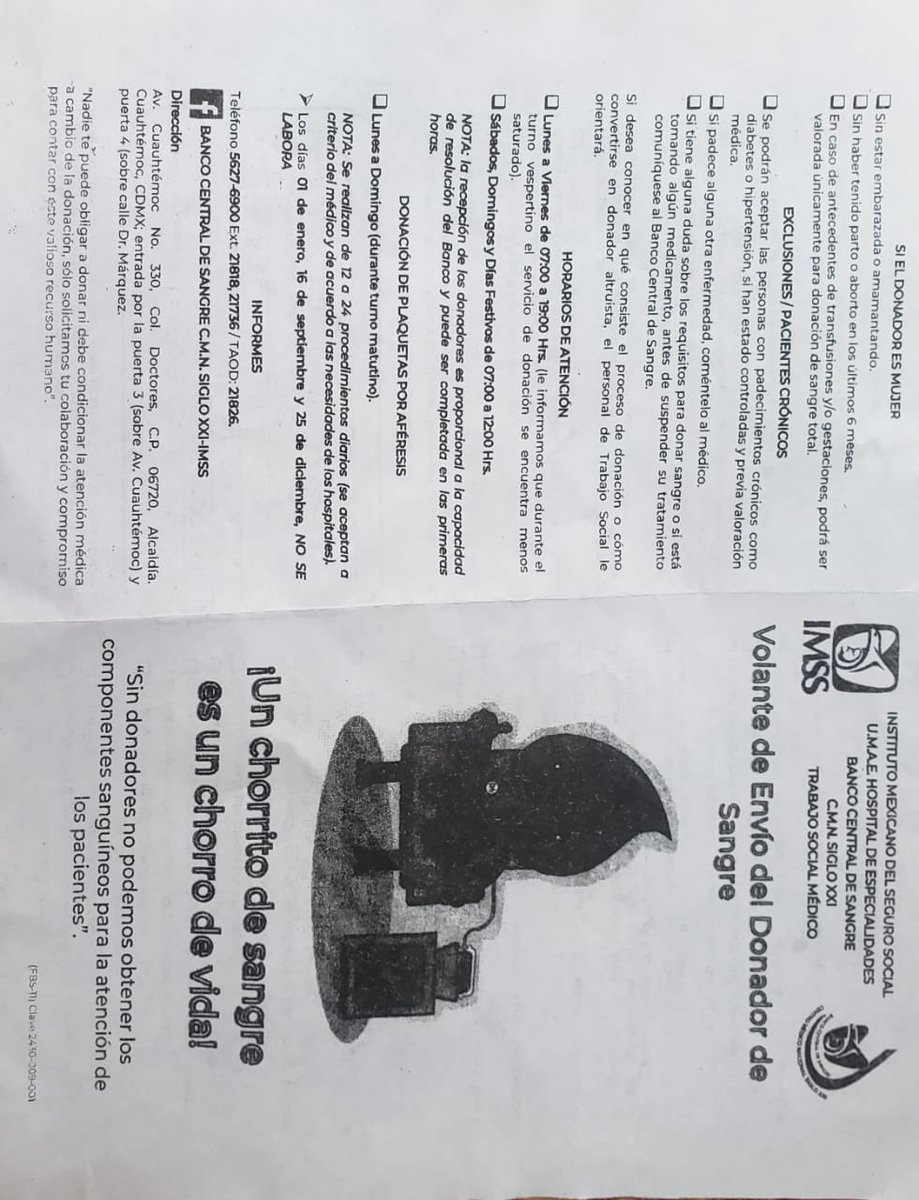 🚨DONADORES DE SANGRE-CDMX🚨 Buenas tardes, distraigo su atención porque la familia requiere URGENTEMENTE donadores de sangre 🙏 mucho les agradeceremos su apoyo y RT. Dios los bendiga.❤️ <a href="/SangreAmigos/">Sangre Entre Amigos</a>