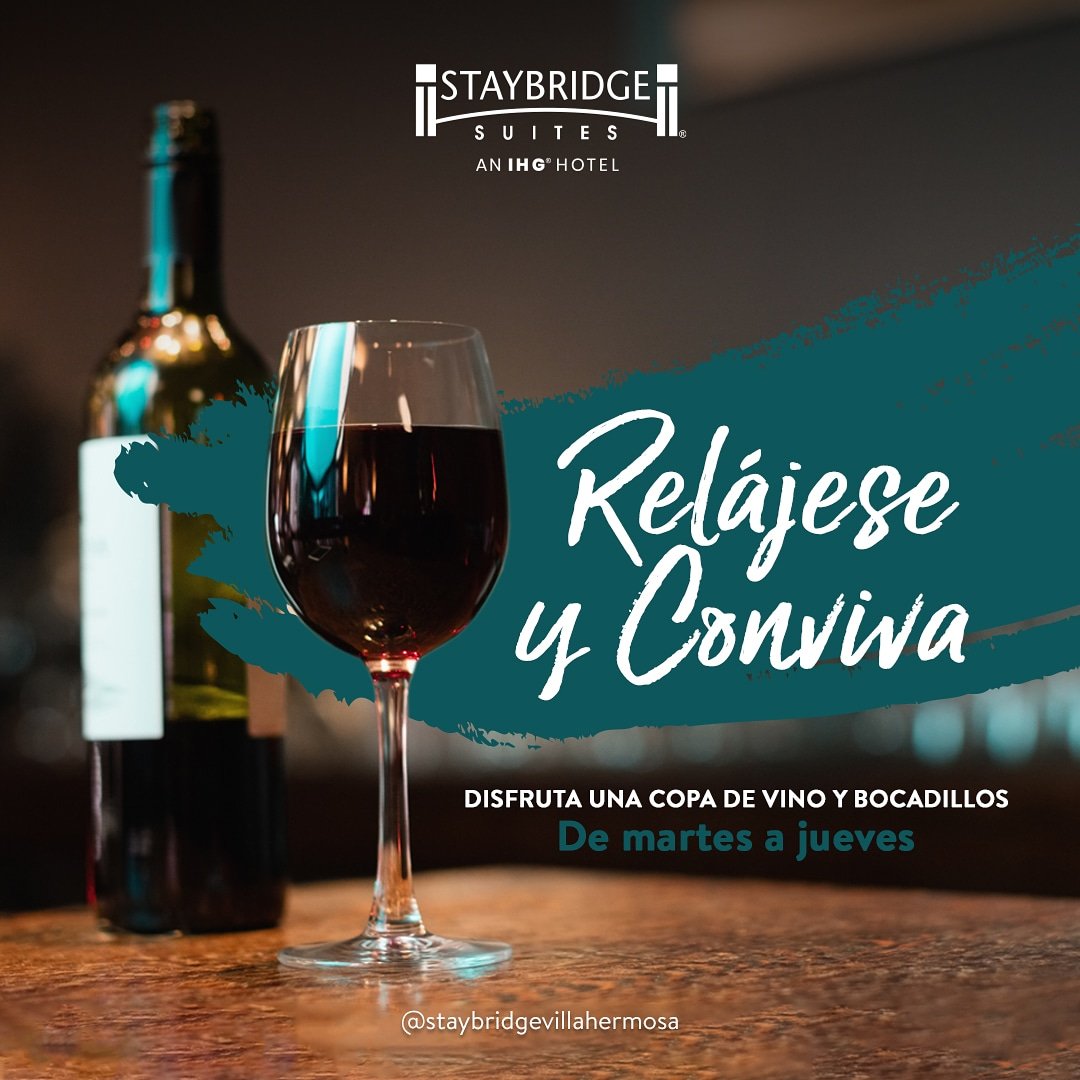 StaybridgeV's tweet image. 𝑹𝒆𝒍𝒂́𝒋𝒆𝒔𝒆 &amp;amp; 𝑪𝒐𝒏𝒗𝒊𝒗𝒂...
En las mejores Suites de Villahermosa, nuestras instalaciones están adecuadas para que nuestros huéspedes disfruten de un pleno descanso.🧖🏻‍♀️🥂
📞(993) 319 1800
✉️direccionventas@alta-hoteleria.com