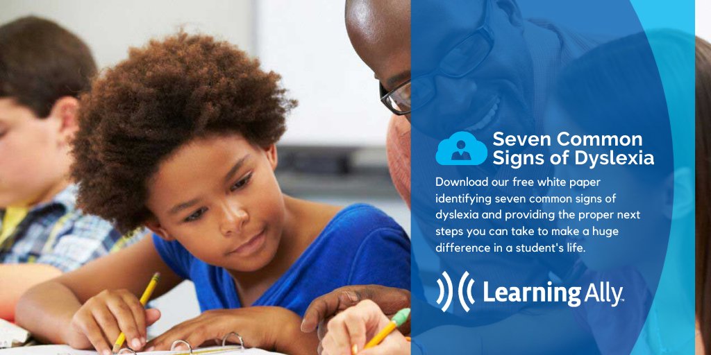 #K12 #Superintendents and #Principals, one in five #students have #dyslexia. Can your #teachers and staff recognize the signs? Share our <a href="/Learning_Ally/">Learning Ally</a> white paper identifying seven common signs of dyslexia with your teaching staff. 

Free download here: 
buff.ly/3hfk534