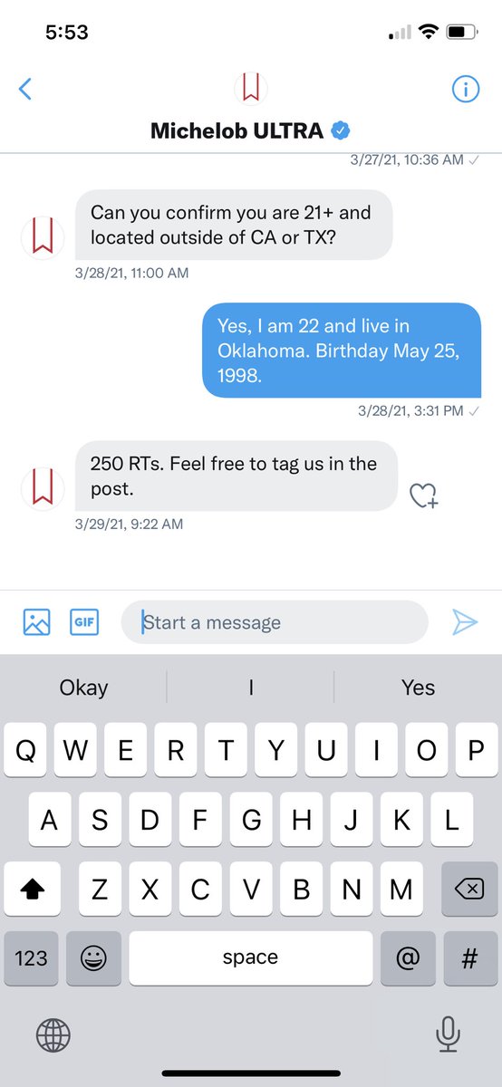 250 RTs and I get a care package from <a href="/MichelobULTRA/">Michelob ULTRA</a> y’all help me out!