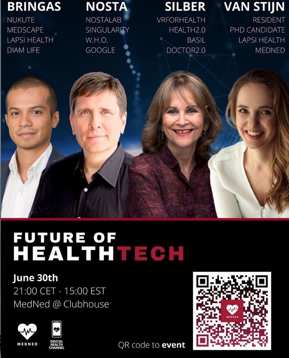 health20Paris's tweet photo. โ
Join us on #Clubhouse Wednesday June 30, at 3PM ET, 8PM GMT,
๐ฆfor the #FutureOfHealthTech with @JohnNosta @jbringasd @DianaStijn and myself, @health20paris (Denise Silber)
โก๏ธhttps://t.co/r4zp8haJcJ
#digitalhealth #ehealth #healthinnovation #XR #VR https://t.co/l2GZ2Ru7sd