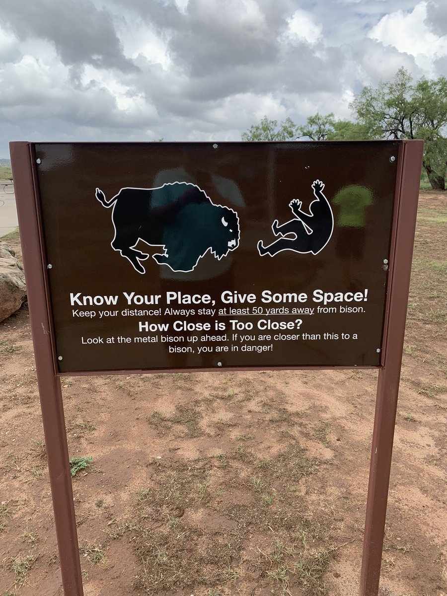 Some excellent advice when visiting Caprock Canyons State Park…#caprockcanyons