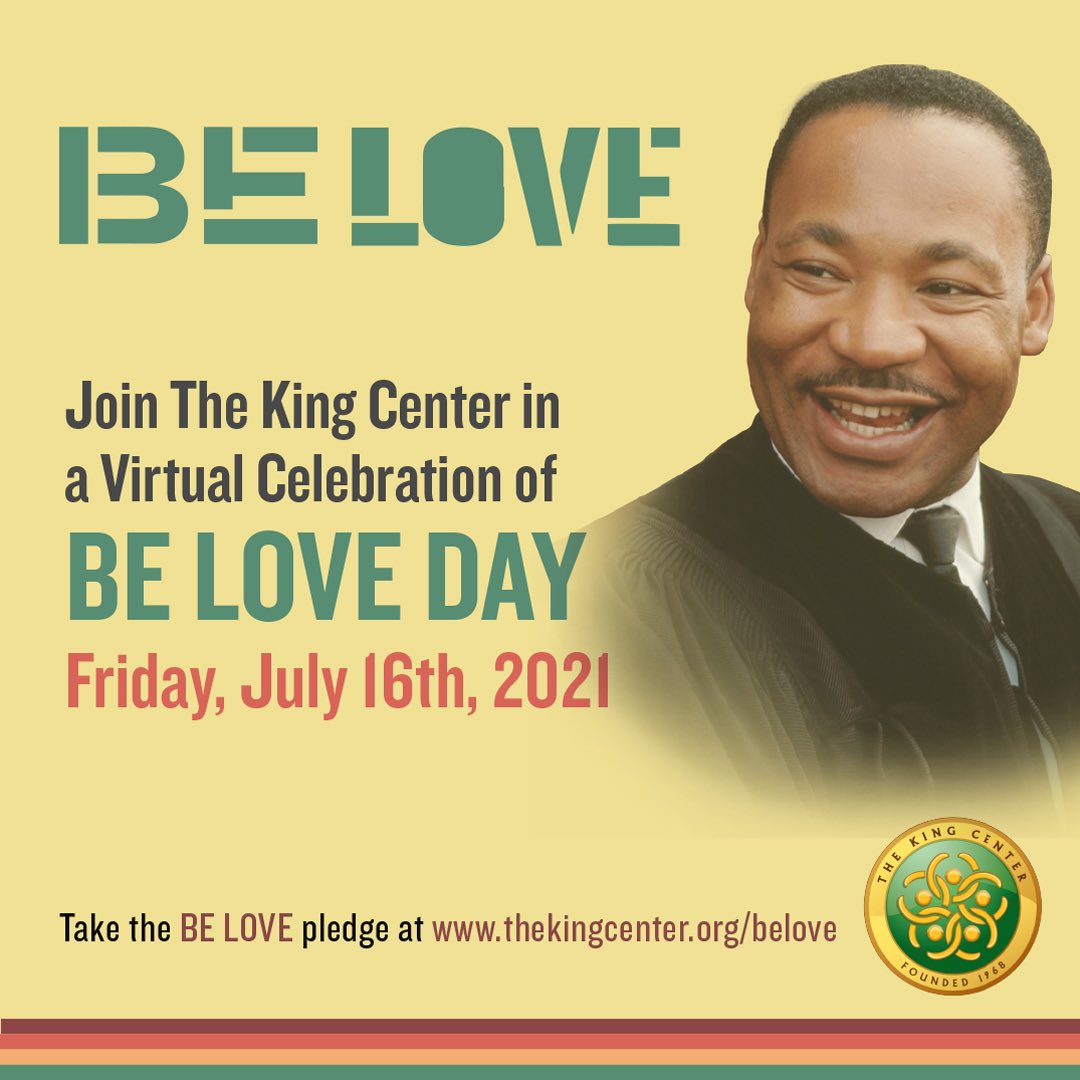 TheKingCenter's tweet photo. Let’s get the word out about #BeLoveDay! 

It’s a day when we’ll focus on making #Love the in thing and the norm everyday. 

And we’ll focus on the power of Love in transforming both systems and people.

Will you tag 10 people in a tweet about it?

#BeLove #TheKingCenter #MLK https://t.co/dvIokQfPps