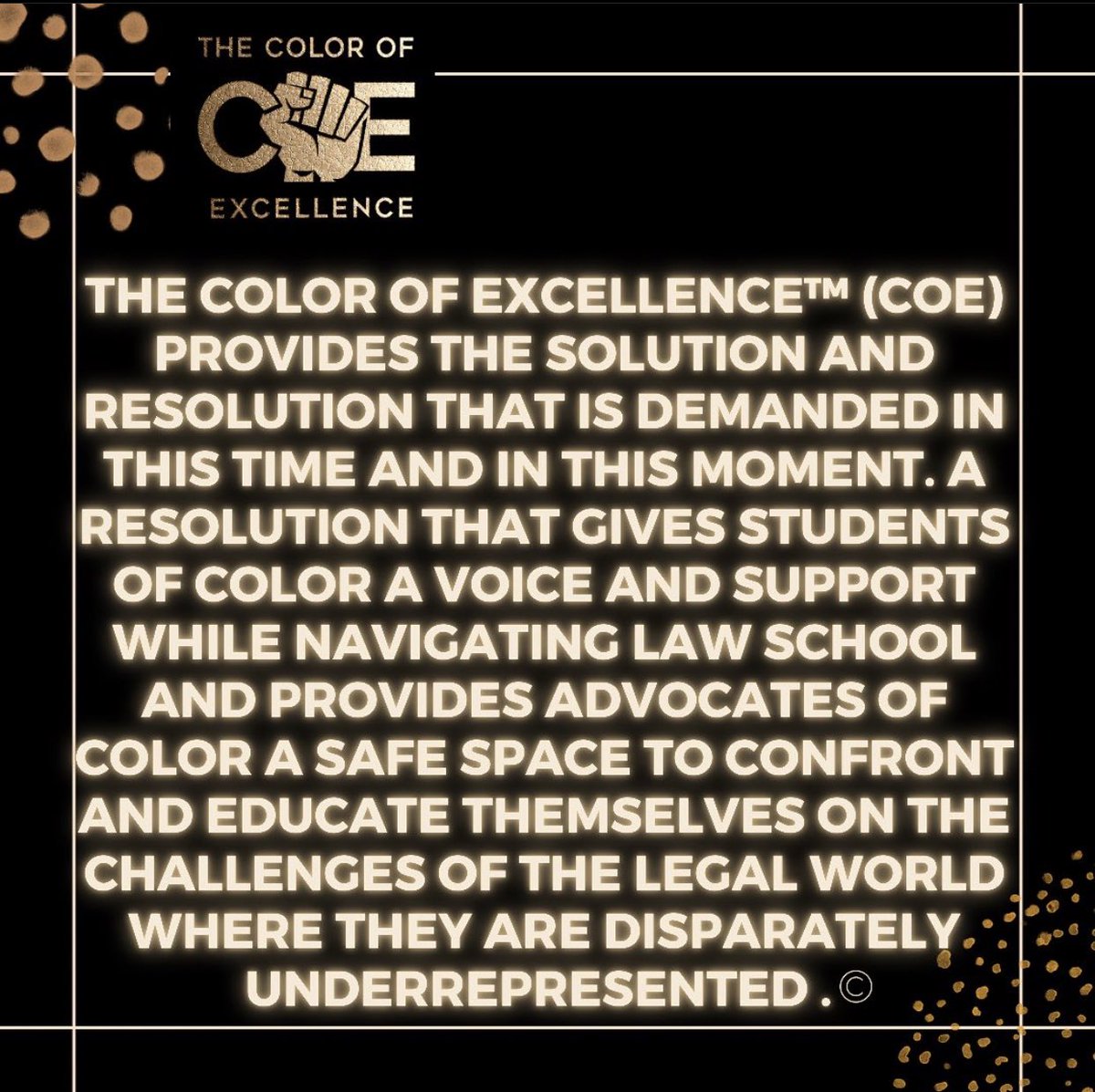 colorofexcellen's tweet photo. It’s the #SafeSpace for me.
Learn more about our #MISSION at https://t.co/HiiTGk1fKX.
✊🏾✊🏿✊🏼✊🏽 @colorofexcellen™
#TheColorOfExcellence #TheColorOfExcellenceOrg #TheColorOfExcellenceMembership #AttorneysOfColor #LawStudentsOfColor #educate #enhance #empower #nonprofit https://t.co/YxtU3DjWYd
