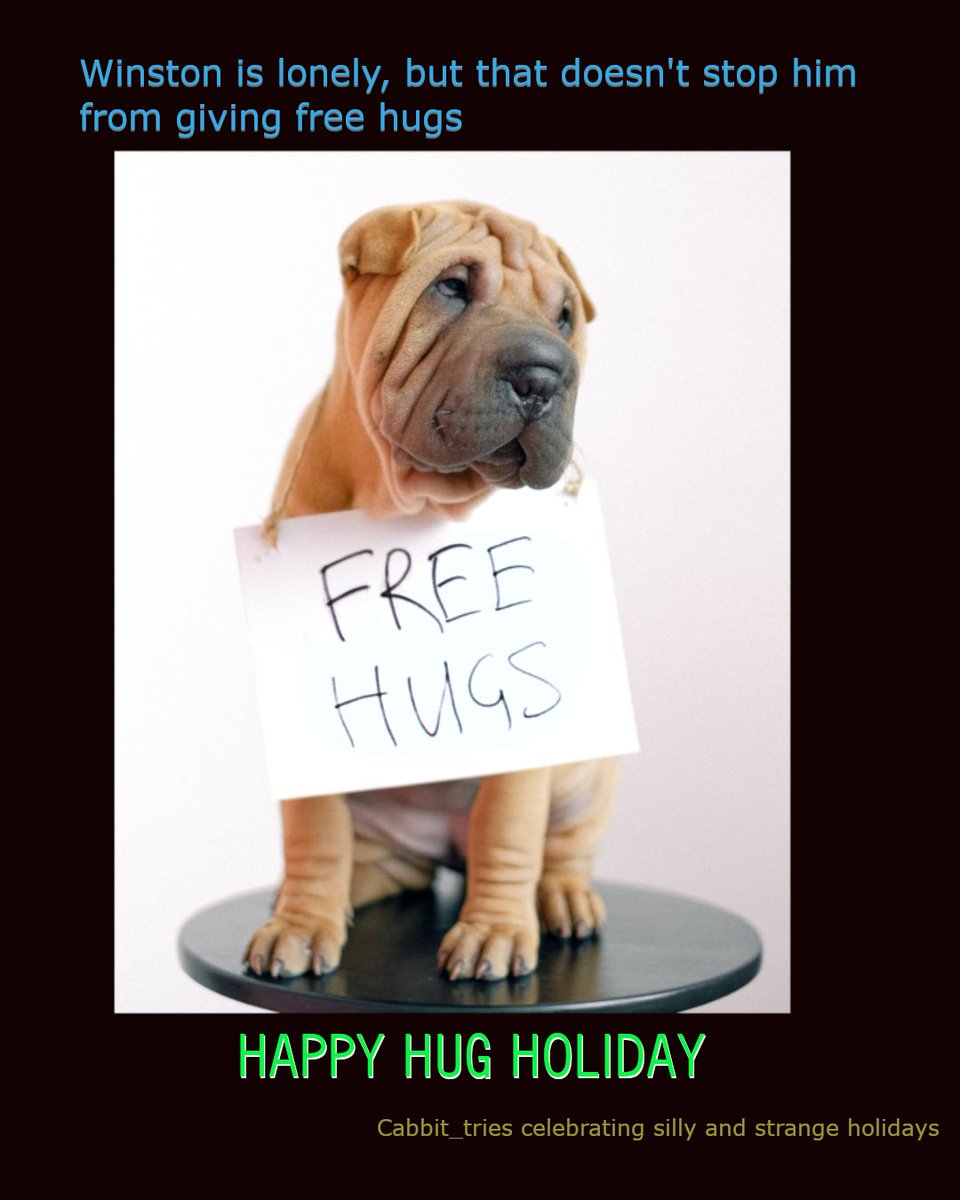 Cabbit_Tries's tweet photo. Hugs hugs all around hugs! #cabbit_tries #HugHolidayDay #Tuesday #SillyandStrangeholidays https://t.co/4WJb0luflb