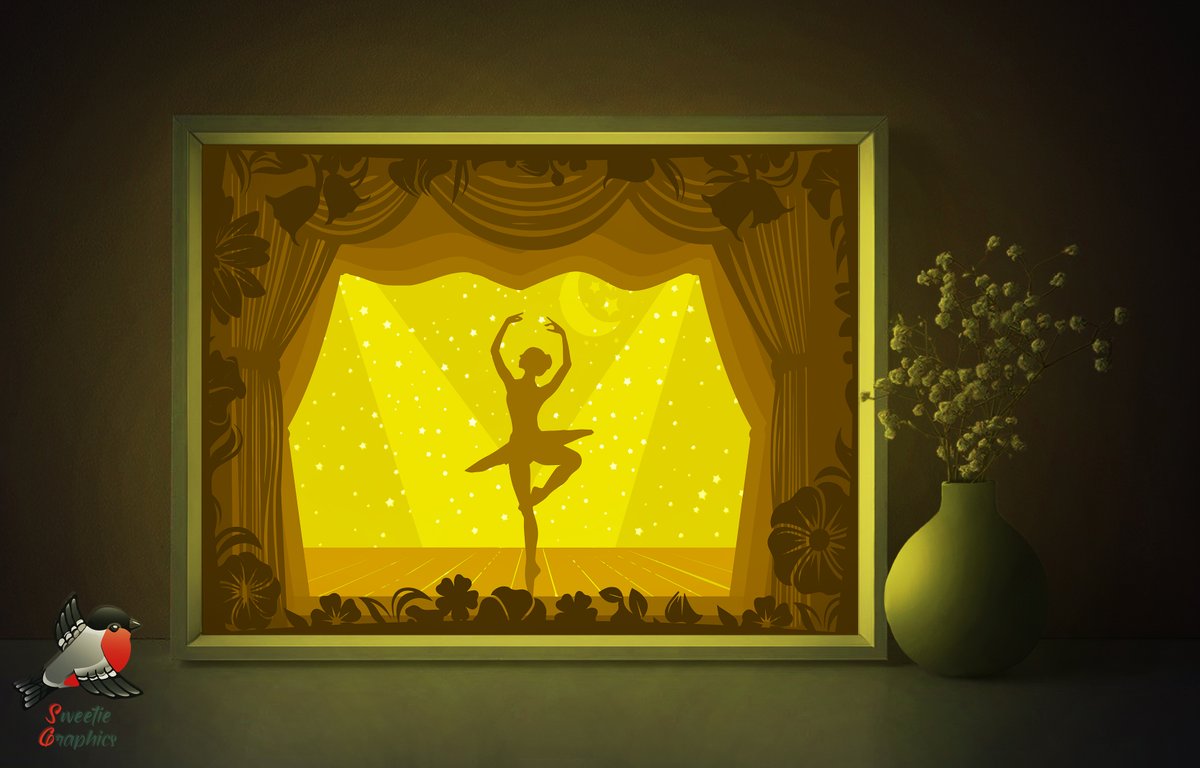 SweetieGraphics's tweet image. Hello guys, it's one of my first works of shadow boxes. How You Like That? 
#papercut #papercraft #papercuttingart #etsyfinds #shadowbox #lightbox #svg #cricut #ballet #ballerina #silhouette #giftideas #homedecorideas #craftideas #diyideas