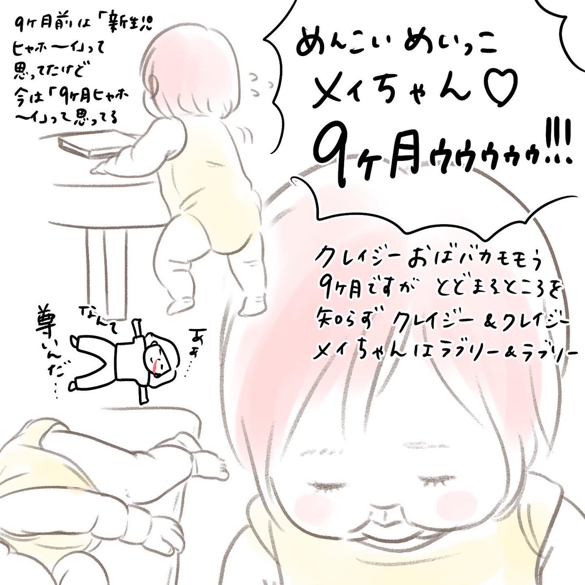 9ヶ月の姪っ子もかわいくて、
9ヶ月のおばばかもクレイジー。 