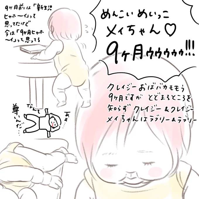 9ヶ月の姪っ子もかわいくて、
9ヶ月のおばばかもクレイジー。 