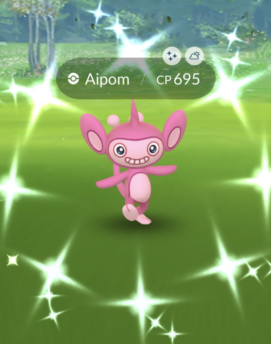 Qshinys's tweet photo. The 2nd and only SHINY AIPOM HAS ARRIVED YET AGAIN But this time it was during #SpotlightHour ✨✨✨✨
#ShinyPokemon #ShinyAipom
#PinkMonkey
#ShinyMonkey https://t.co/k1inuAGCeA