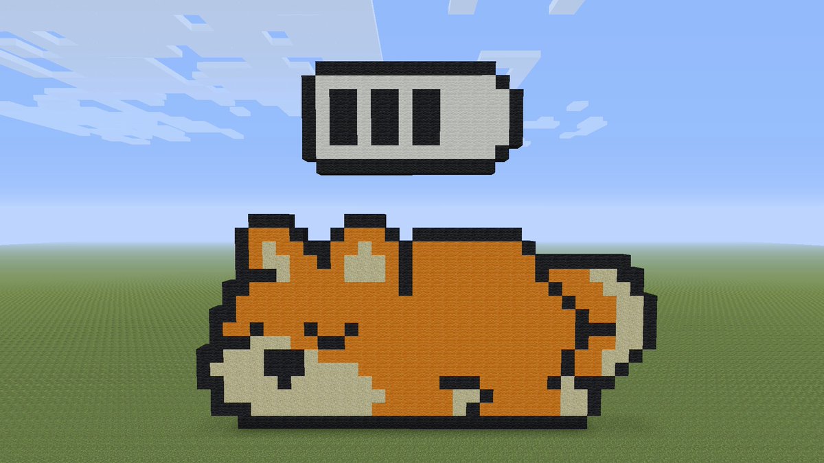 Rocket_Zer0's tweet photo. Minecraft Pixel Art - Low Battery Corgi https://t.co/zGImeaSiWh via @YouTube #Minecraft #PixelArt #dogsoftwitter #LowBattery #Corgi https://t.co/TnEIolJCqt