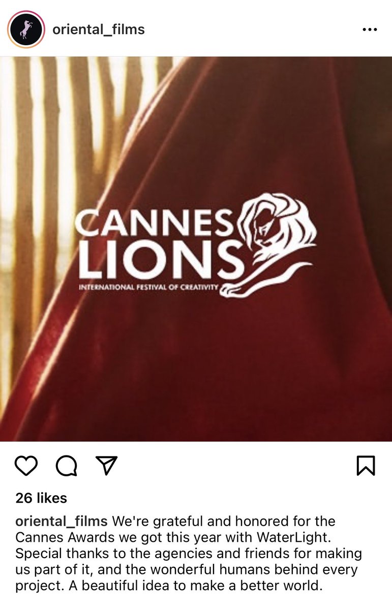 IBonicelli's tweet photo. Felicitaciones #OrientalFilms x este fabulosa publicidad de #Waterlight y la obtención de los premios en Cannes https://t.co/bWaipcDwmo https://t.co/y7HDDAWnso
