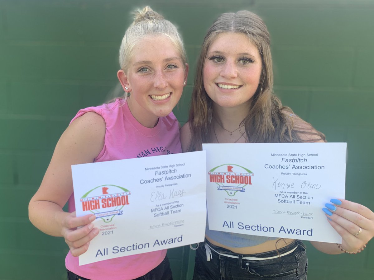 All section awards are in! Congratulations Ella and Kenzie! <a href="/ZHSActivities/">Zimmerman Thunder</a> #GoThunder