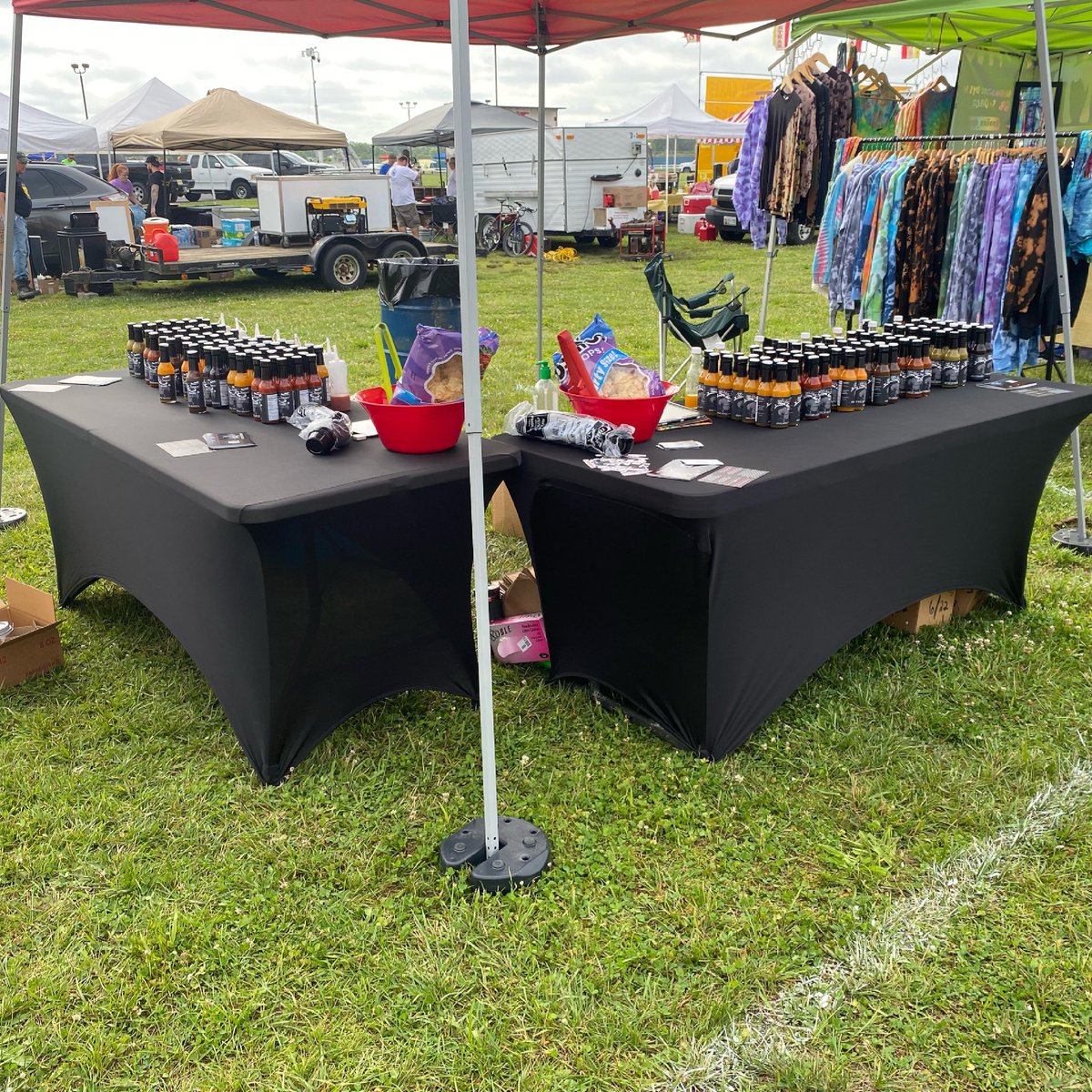 BSHotSauce's tweet photo. It was an awesome day in Hammonton at the Red, White, and Blueberry festival Sunday! #backinaction #festivals #bshotsauce https://t.co/UxlruOFqBR