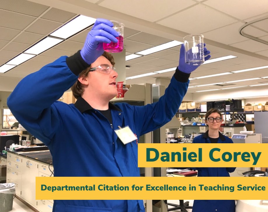 Daniel Corey in the lab doing a demo for a visiting school group