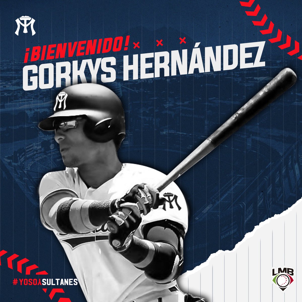 ¡BIENVENIDO  A LA FAMILIA SULTÁN 💪!

<a href="/GorkysHernandez/">Gorkys Hernandez</a> se ha incorporado a nuestro roster y puede ser tomado en cuenta por el cuerpo técnico que encabeza Sergio Omar Gastélum. ¡Con todo Cazador 😎!

#YOSOYSultanes ❤⚾️
