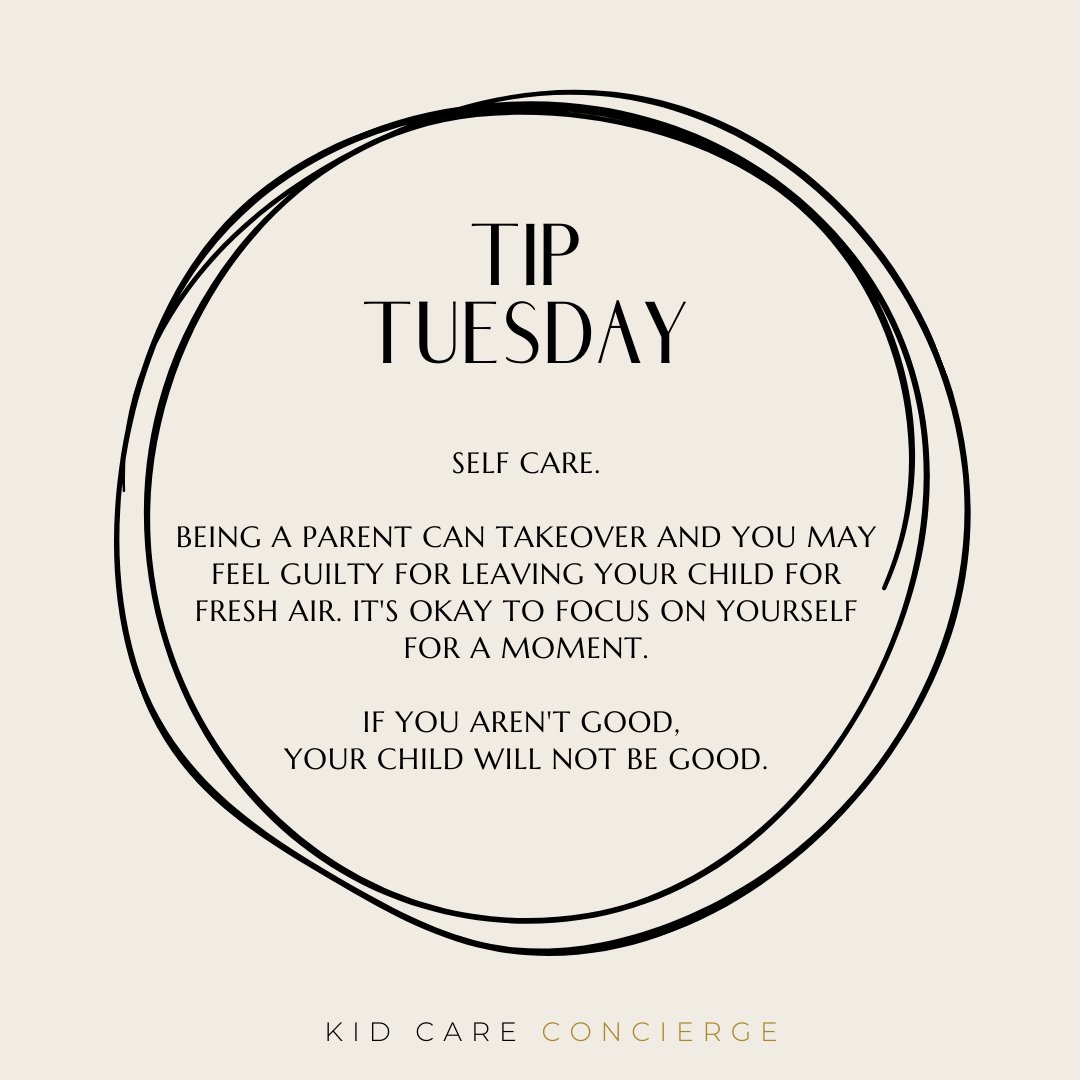 kidcareconcierg's tweet photo. It's Tuesday! Self care is the best tip we have! #tips #tuesday #selfcare #parents #worklife #balance https://t.co/HF7bchQArK