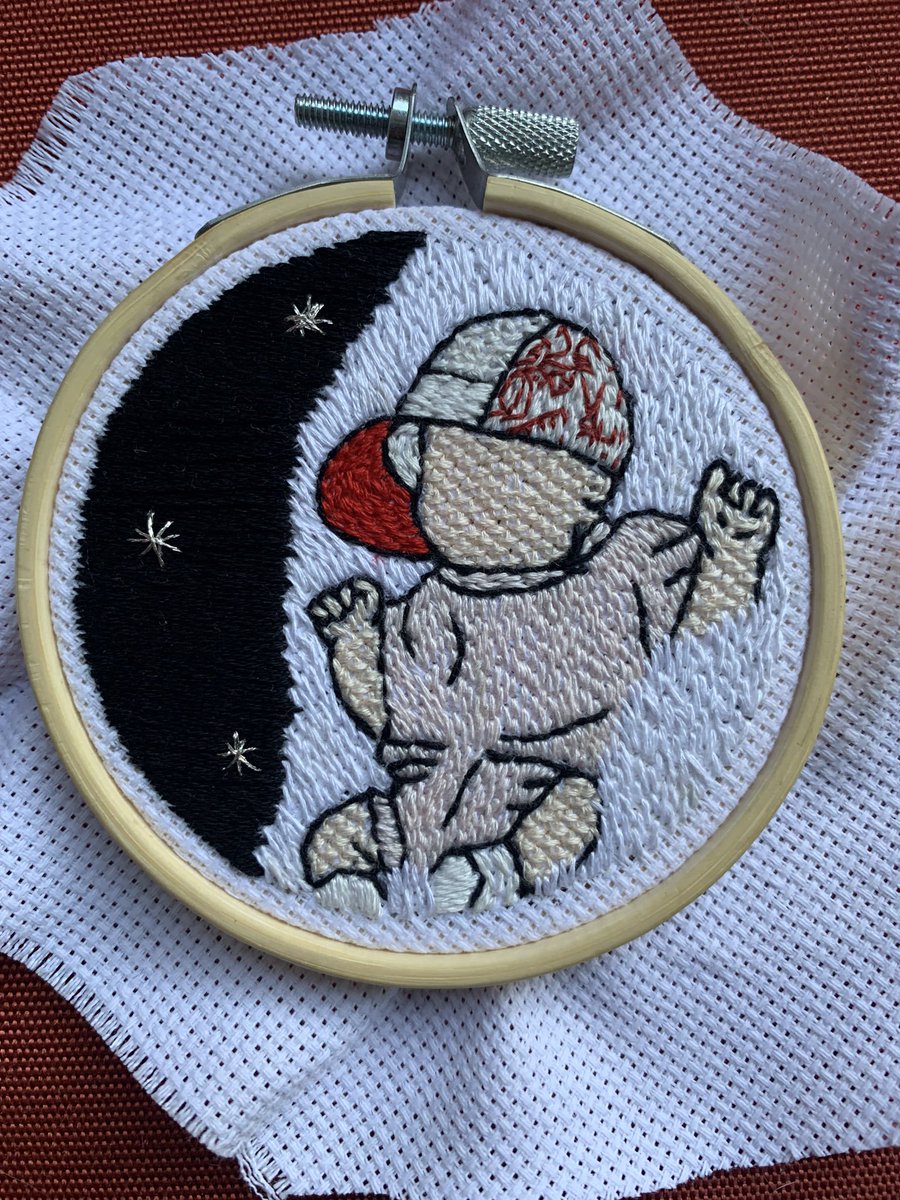 SaraSewsIdols's tweet photo. And #BabyYoongi is all finished!!! I am truly obsessed with this piece and so glad @minyoonzie commissioned him!  I’ll never get over the pudgy fists!!! 

#bts #btsfanart #btsembroidery #sugafanart #commission @BTS_twt https://t.co/L7TnuM1a8Y