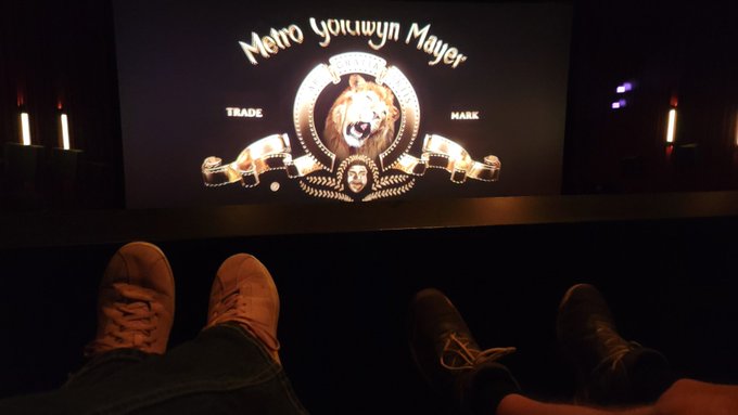 Super stoked to actually be in a theater! https://t.co/zPUDzJTlqn