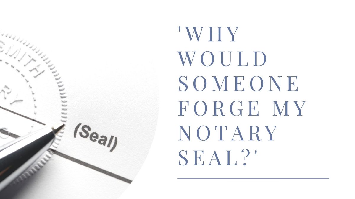 nationalnotary's tweet image. Fraud expert David Fleck discusses the dangers of forged Notary seals in this article and video. bit.ly/3qz93tS