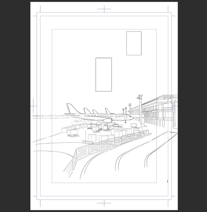 空港描いたの(こたの進捗) 