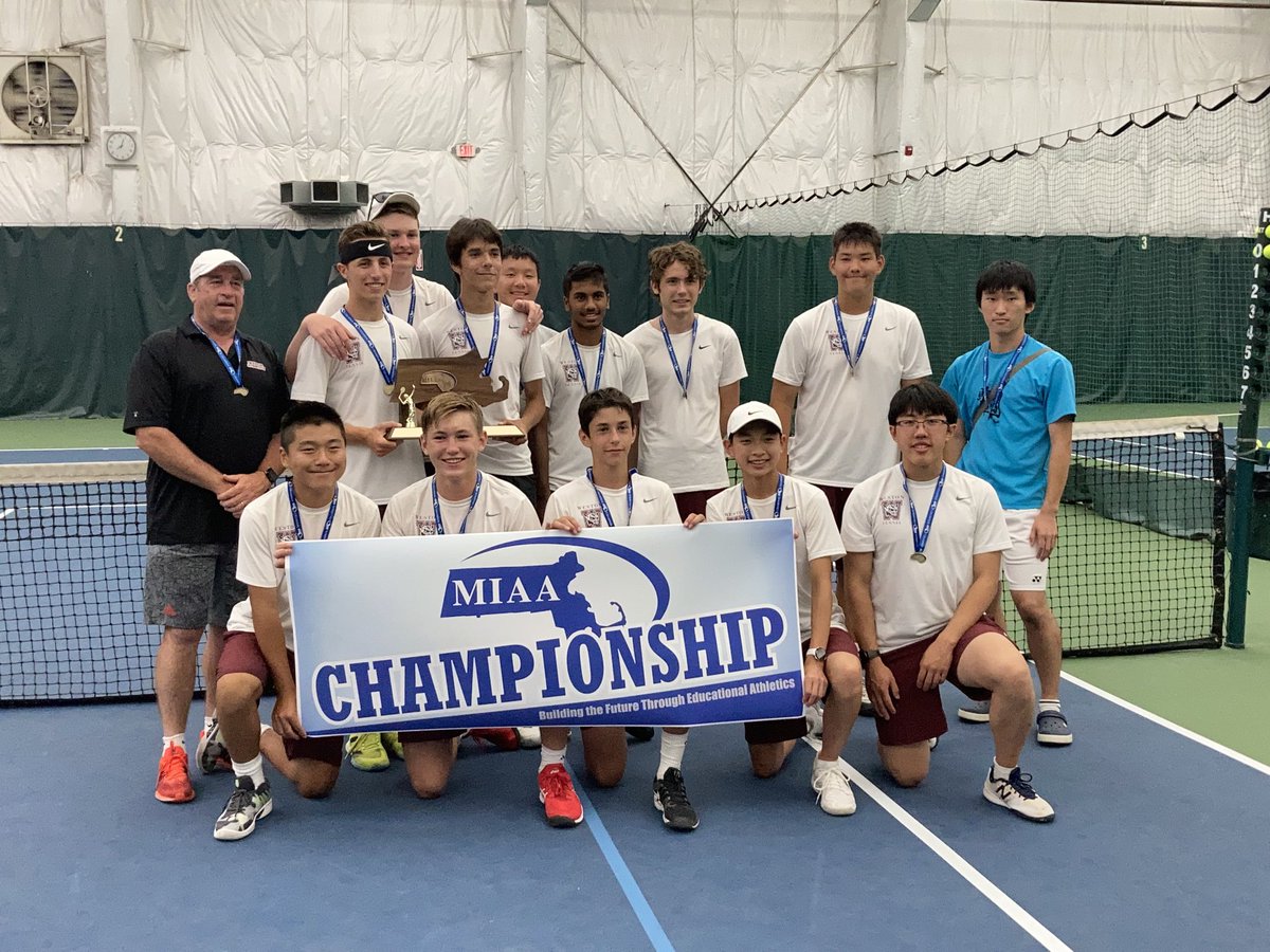 WestonAthletic's tweet photo. CONGRATULATIONS - Weston Boys Tennis - D3 State Champions after 5-0 win over Hopedale. 4th straight championship! https://t.co/XZAi3wko5Y