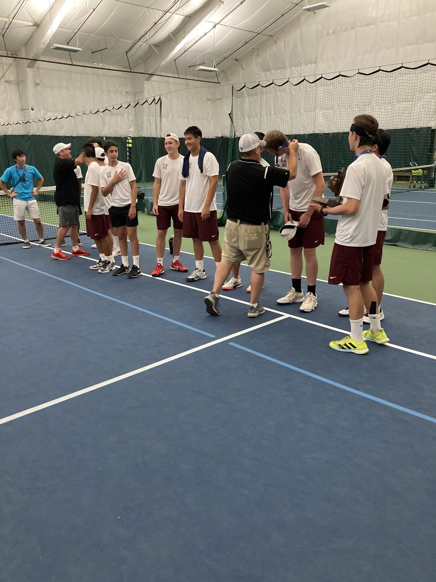 WestonAthletic's tweet photo. CONGRATULATIONS - Weston Boys Tennis - D3 State Champions after 5-0 win over Hopedale. 4th straight championship! https://t.co/XZAi3wko5Y