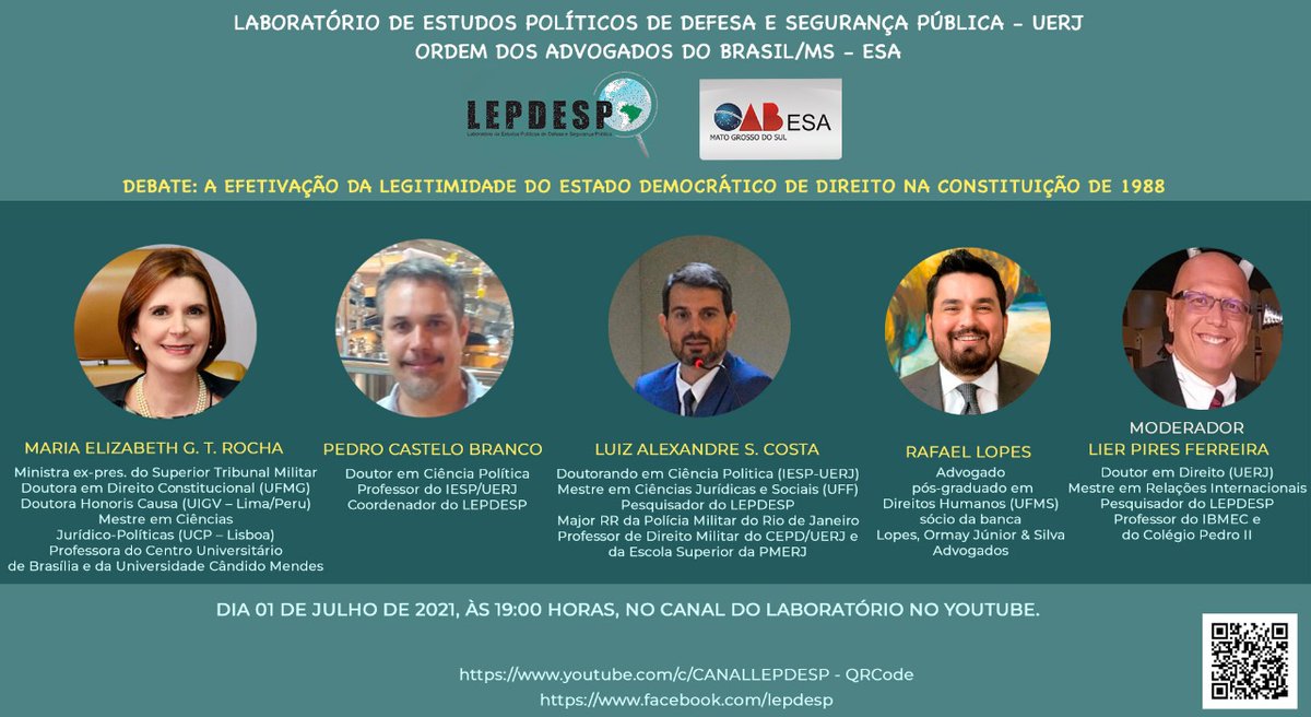 VillasBranco's tweet photo. Na próxima quinta-feira , às 19 h, o LEPDESP promove debate sobre o Estado Democrático de Direito: https://t.co/FsgaKZh09A