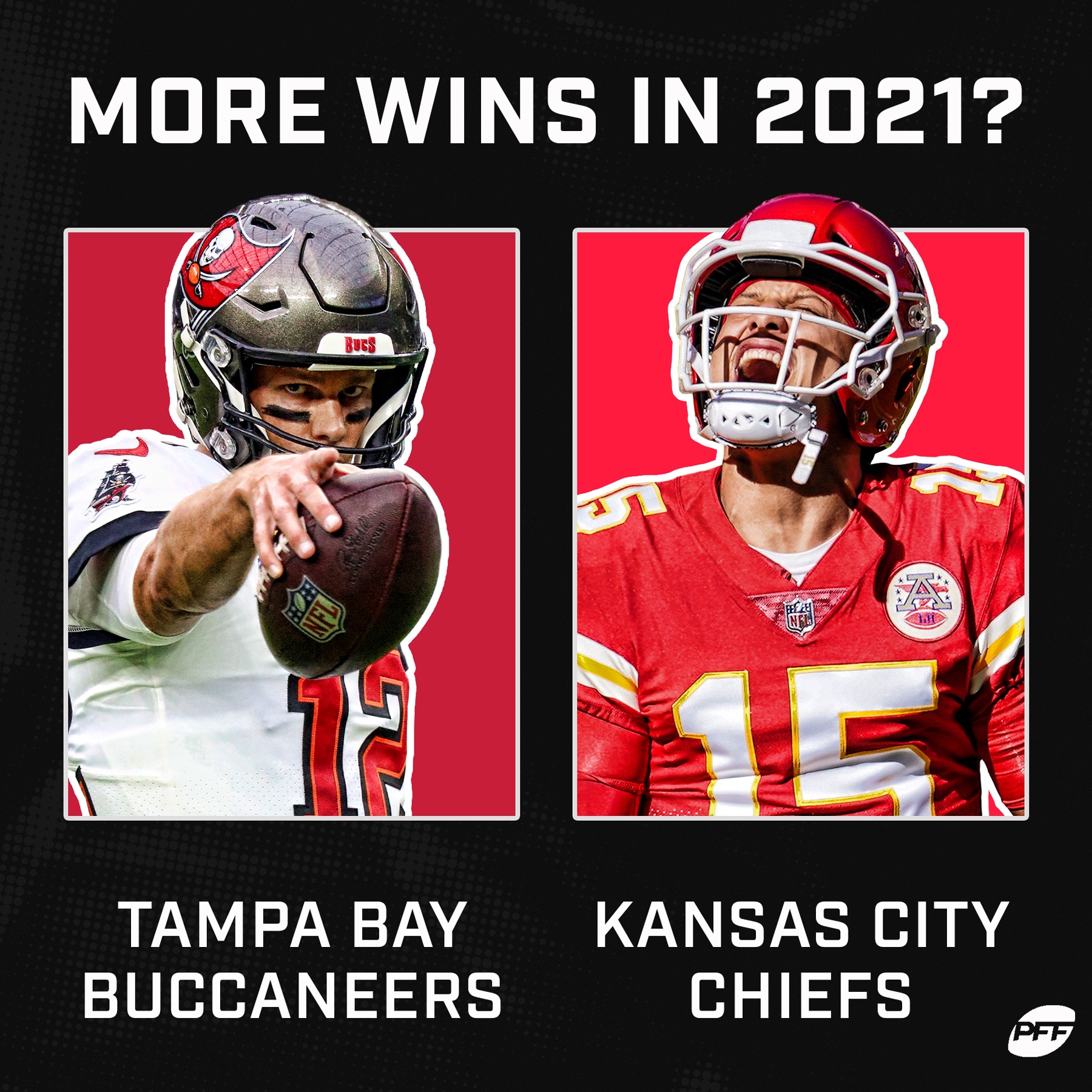 PFF on Twitter: "It's a Super Bowl rematch 🏆 Who are you betting on to win  more games next season? 🔁 Buccaneers ❤️ Chiefs https://t.co/tT58eb2mI1" /  Twitter